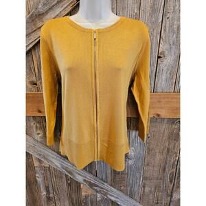 Carmen vintage size L (Fits small) long sleeve golden orange shaket jacket knit